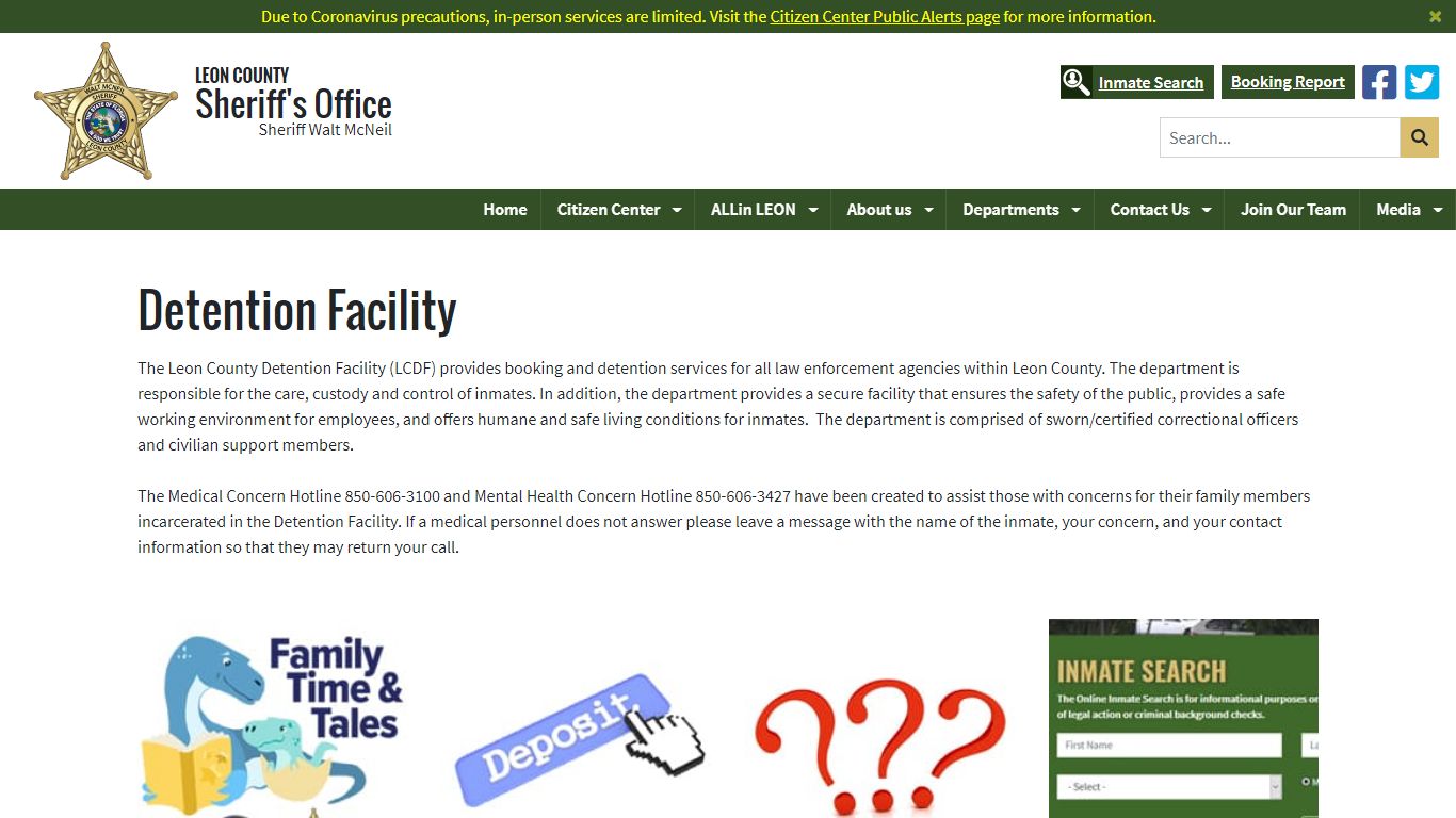 Leon County Sheriff's Office > Departments > Detention Facility